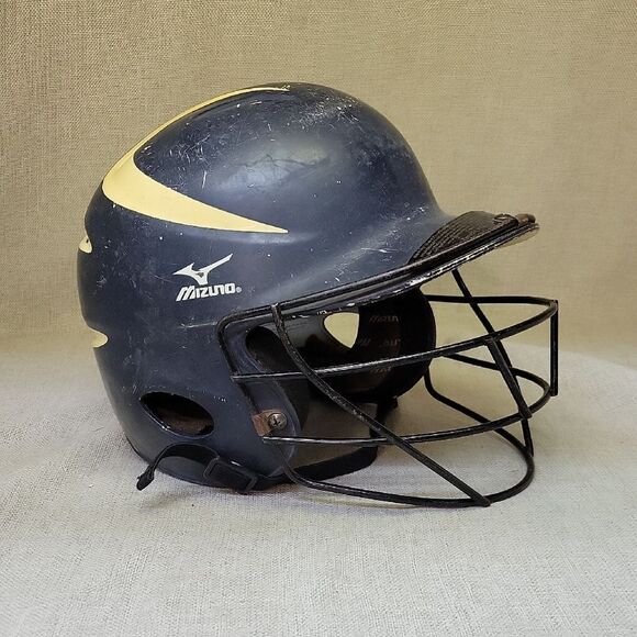 Mizuno Black and Gold Baseball Helmet - Picture 1 of 7